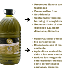 Infografía de aceite de oliva Virgen Extra Reinos de Taifas en Inglés y Español