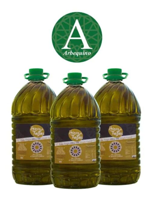 Arbequina Alfanje triple 3x5L aceite de oliva virgen extra Monovarietal